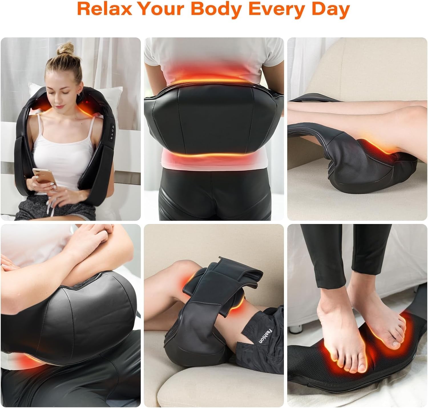 Electric Shiatsu Neck and Shoulder Massager With Heat