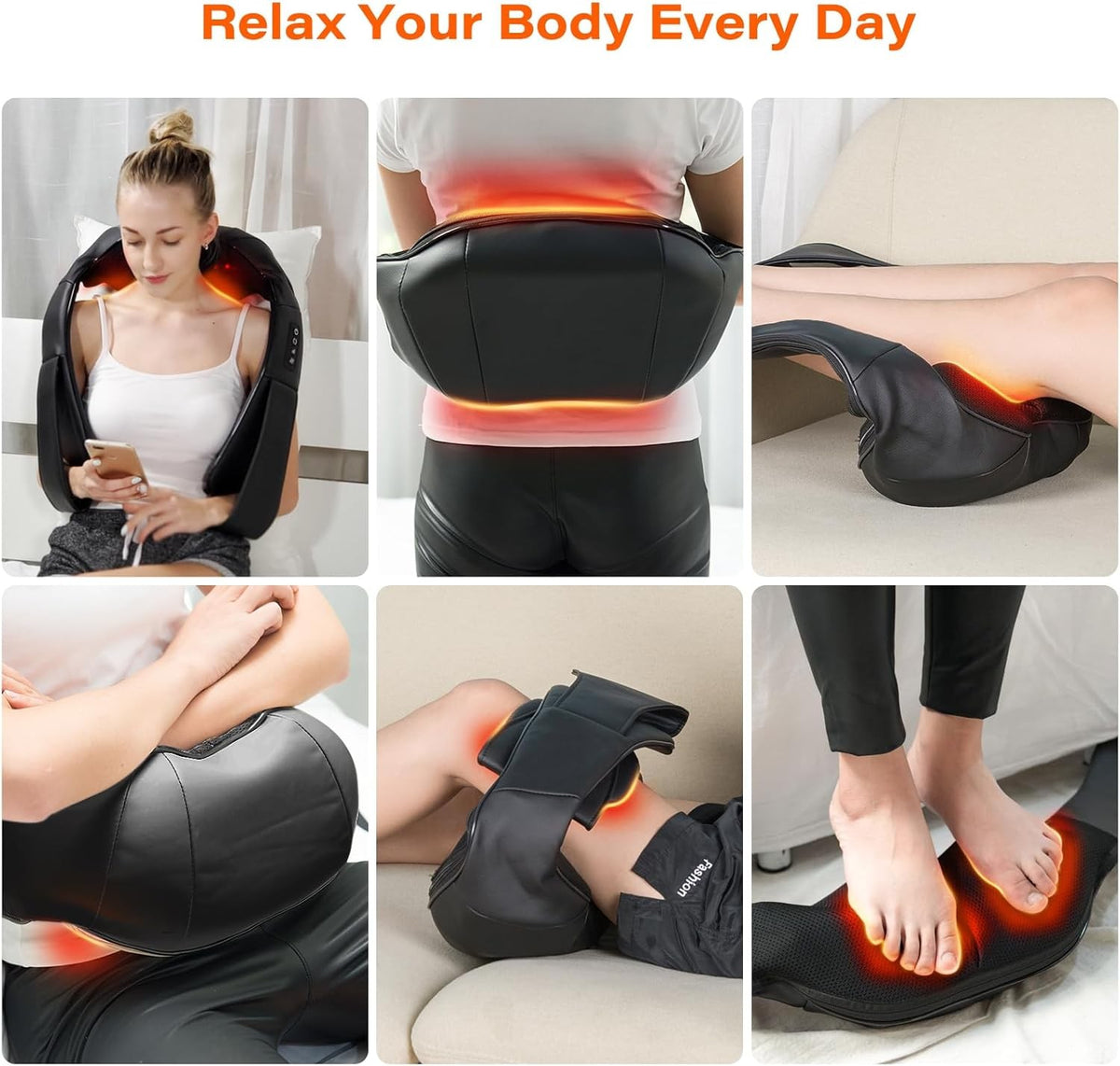 Electric Shiatsu Neck and Shoulder Massager With Heat