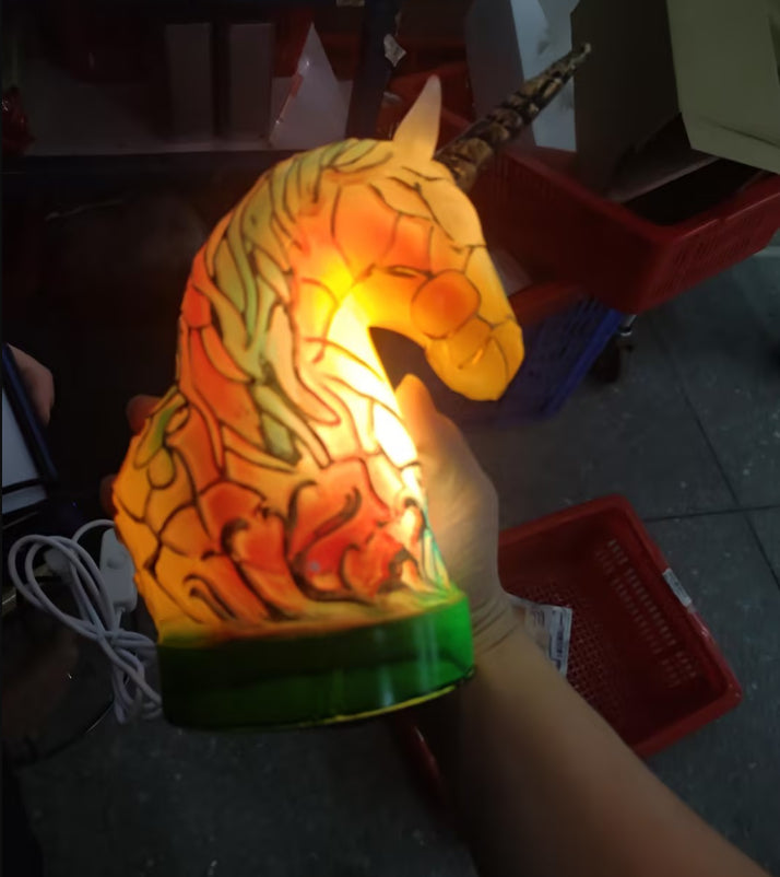 3D Animal Table Lamp With Colourful Light, Vintage Night Light