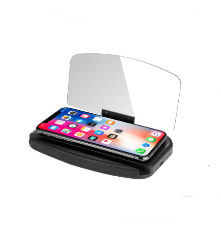 Smartphone Heads Up Display for Driving with Wireless Charging
