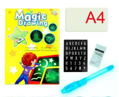 3D Magic Drawing Pad With 8 Light Effects For Kids