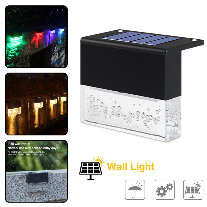 Waterproof RGB LED Solar Light For Steps Fences And Gardens