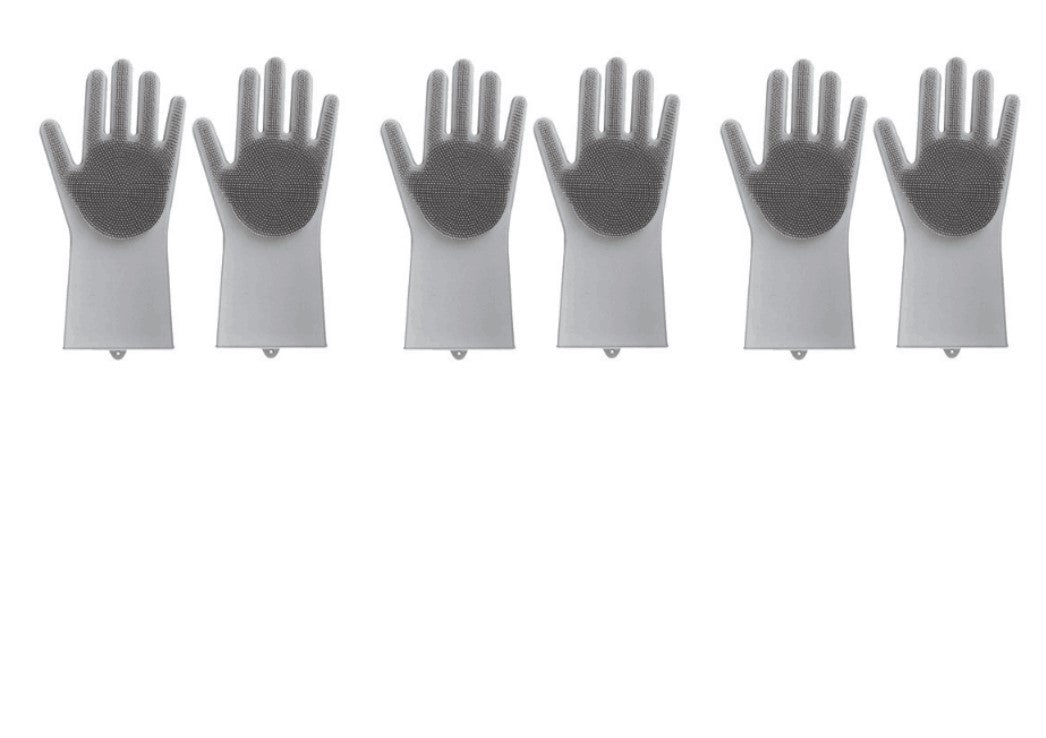 Silicone Heat-Resistant Scrubbing Gloves For Kitchen Cleaning