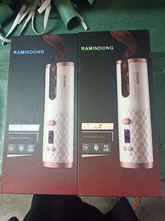 Cordless Automatic Hair Curler, Wireless Rotating Curling Iron