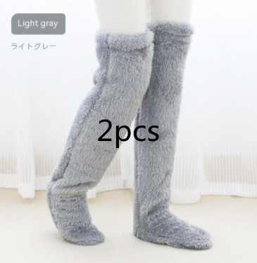 Over Knee Fuzzy Long Socks For Winter Home And Sleeping