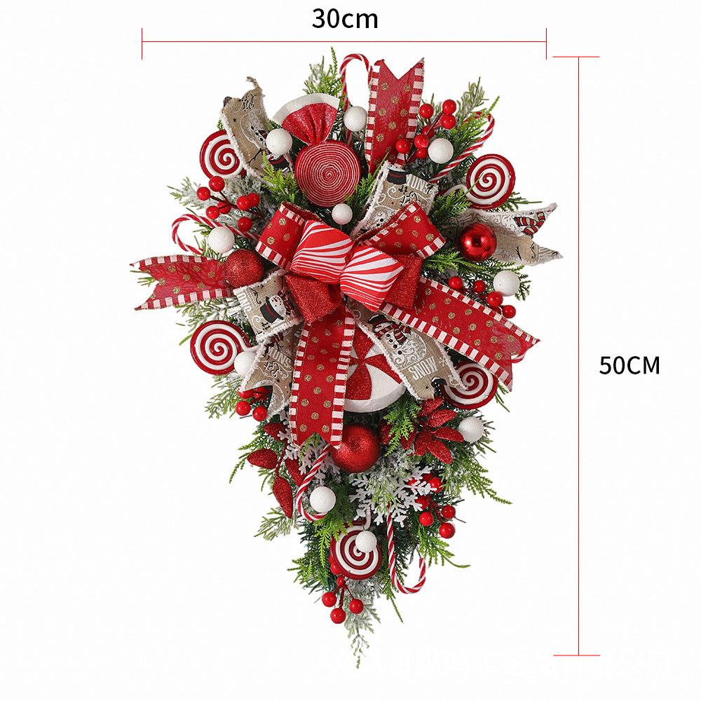 Christmas Upside Down Candy Wreath Garland Tree Ornament