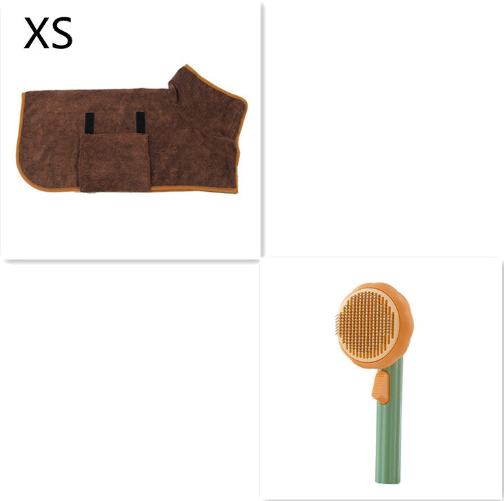 Self-Cleaning Steel Wire Cat Brush for Grooming, Hand-Held Comb