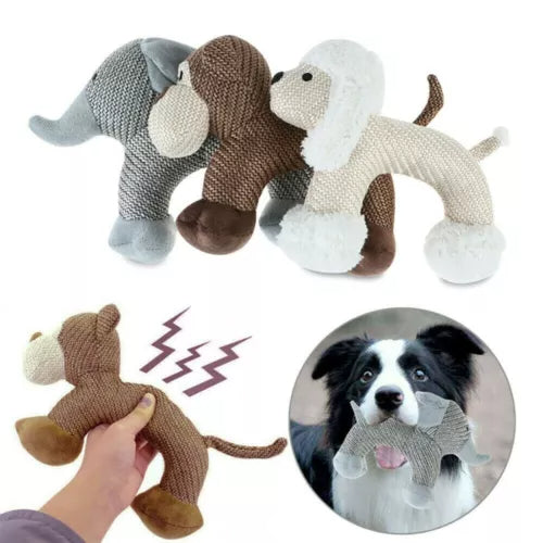 Squeaky Plush Dog Chew Toys for Small and Large Dogs