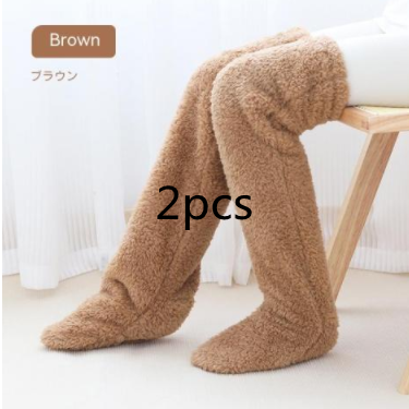Over Knee Fuzzy Long Socks For Winter Home And Sleeping
