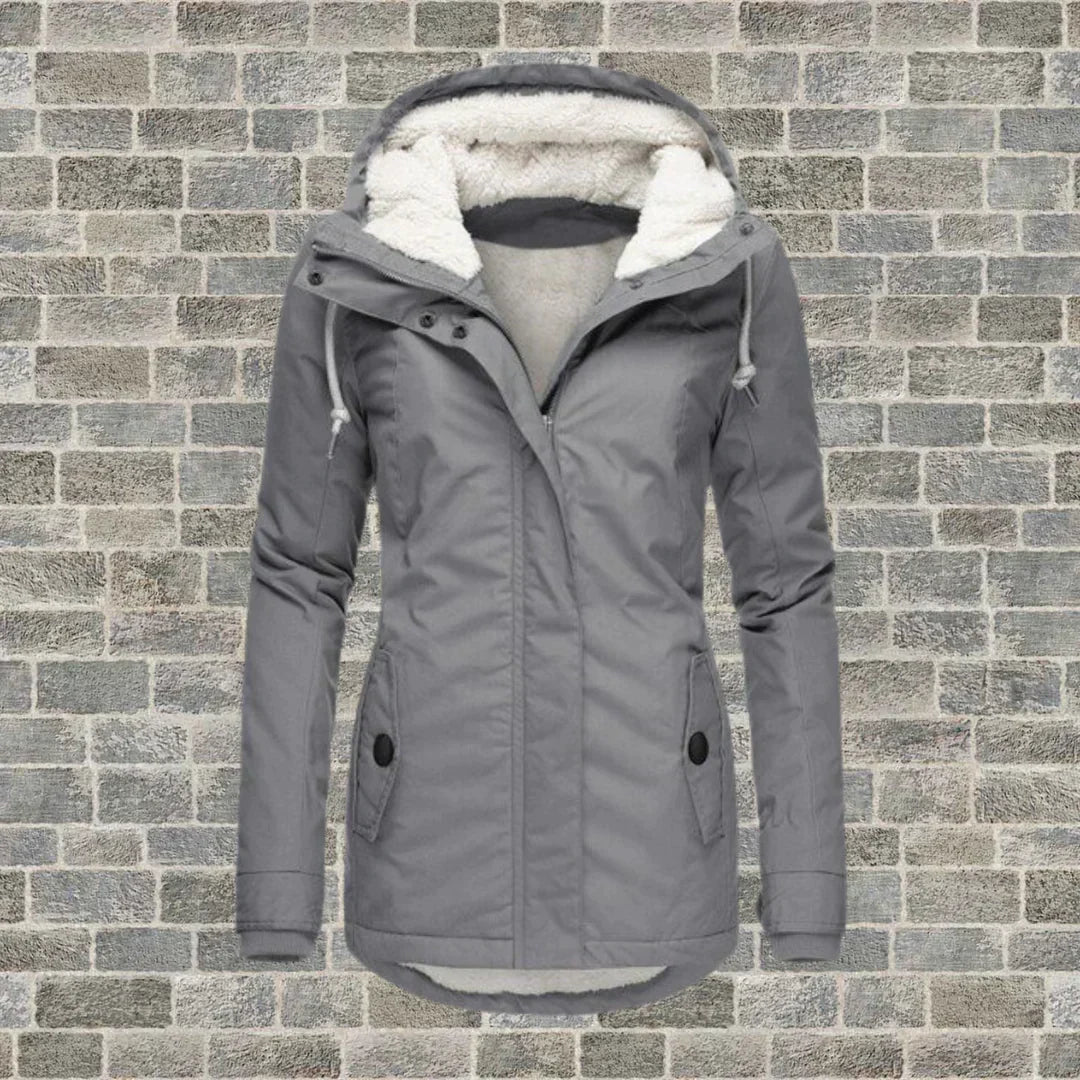 Hooded Coat with Practical Pockets for Autumn and Winter