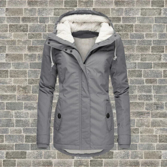 Manteau à capuche avec poches pratiques pour l’automne et l’hiver