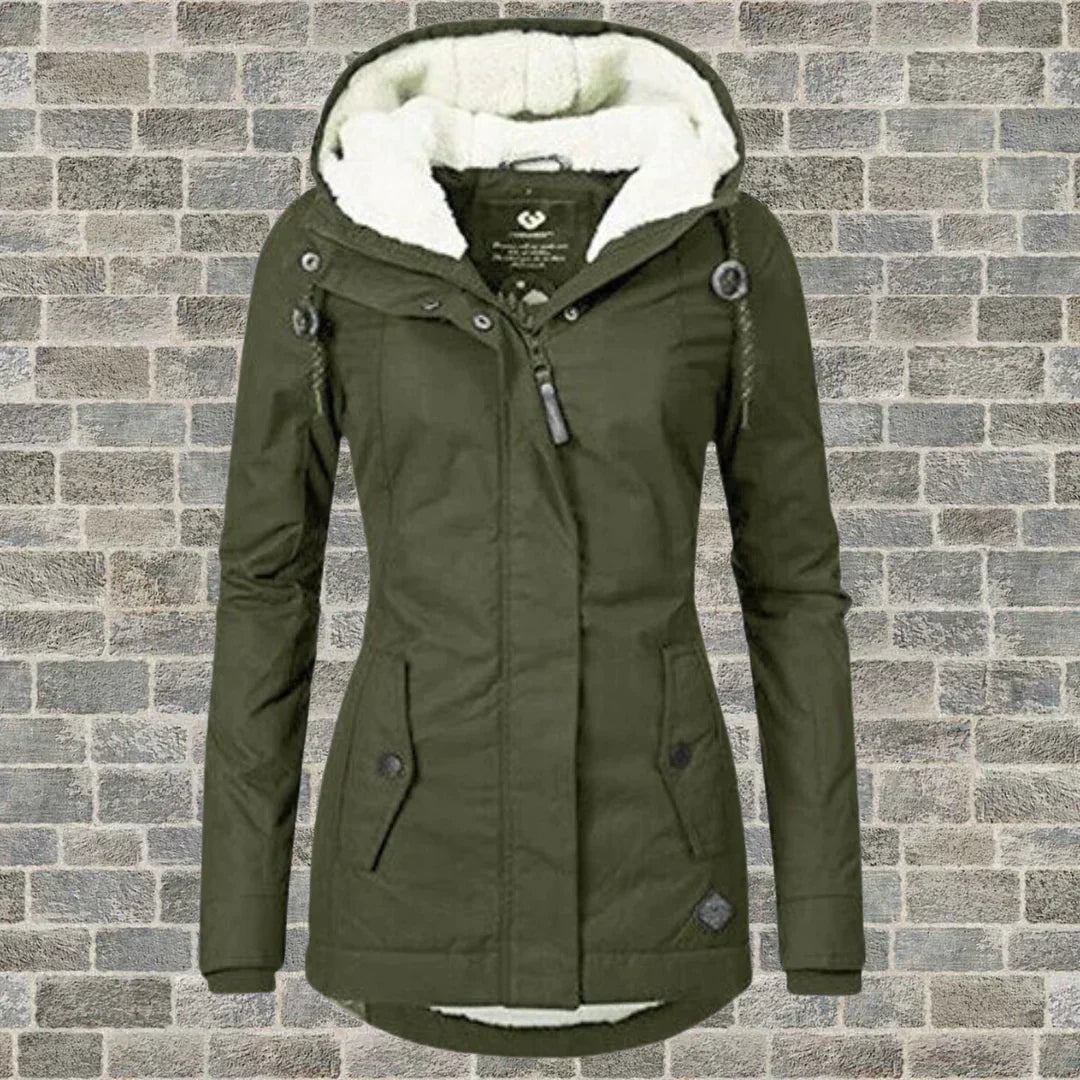 Hooded Coat with Practical Pockets for Autumn and Winter