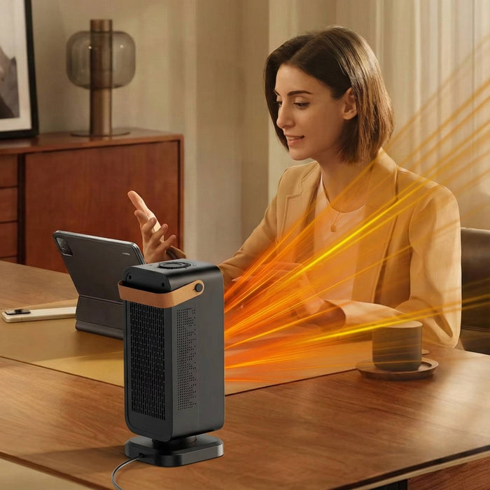 Riscaldatore elettrico portatile da tavolo da 1200W, per un riscaldamento sicuro e rapido