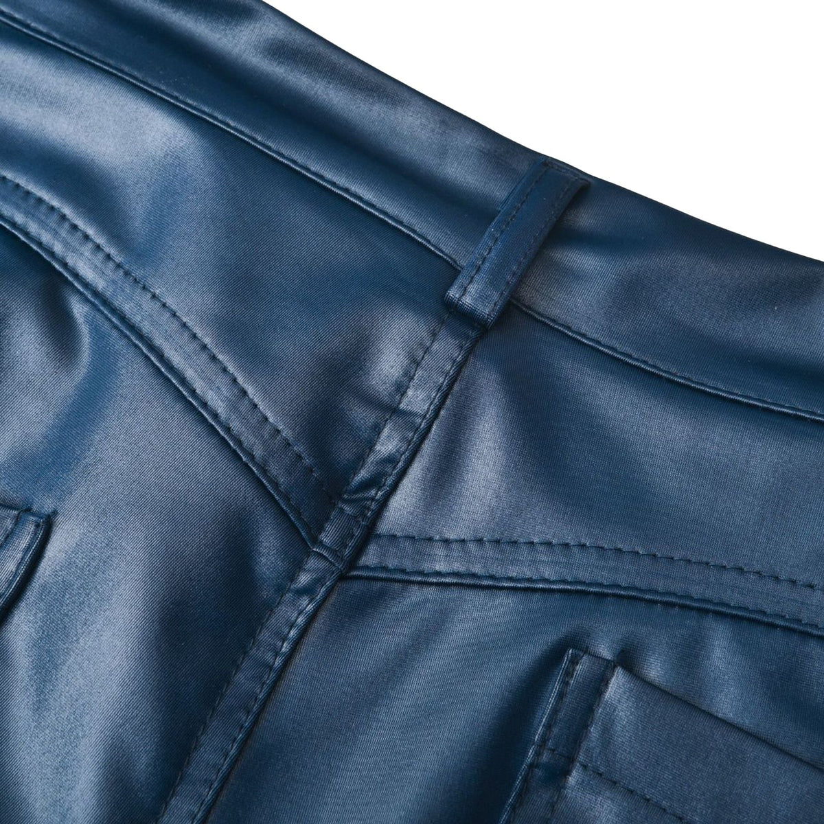 Women's High Waist Skinny Faux Leather Trousers with Stretch