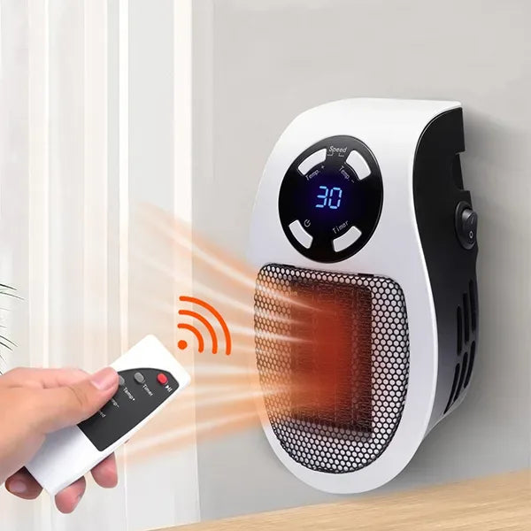 Portabel elektrisk elementvärmare med fjärrkontroll