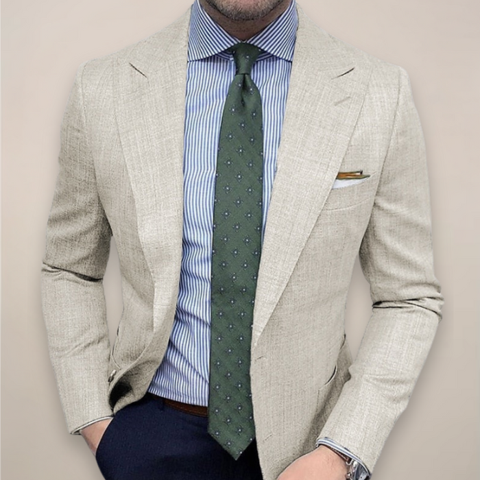 Blazer clásico entallado con textura Harrison