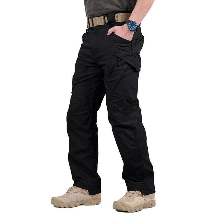 Pantalones cargo tácticos para hombre con almacenamiento en múltiples bolsillos