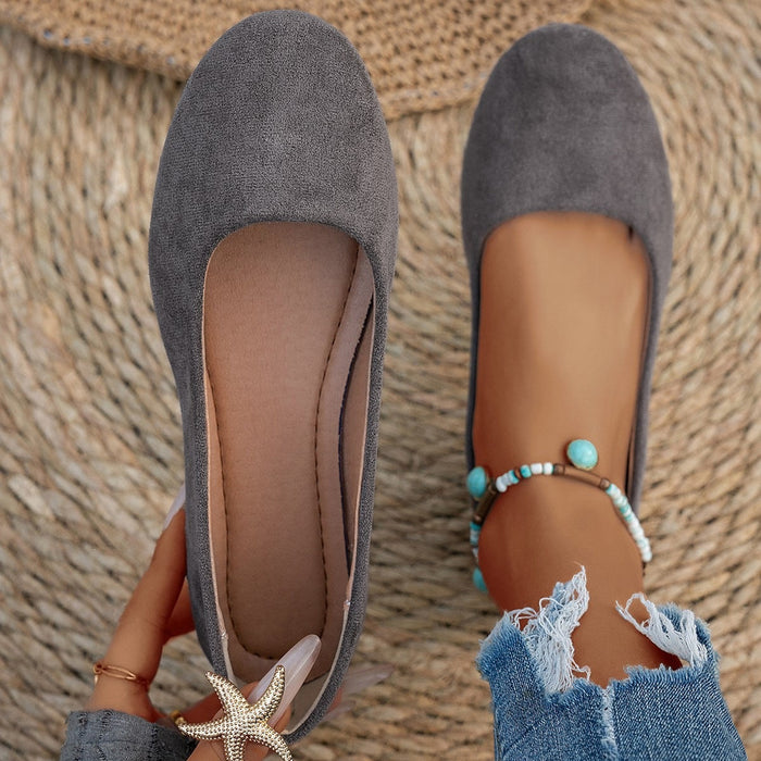 Women's Soft Ballet Flats Slip-On Rounded Toe