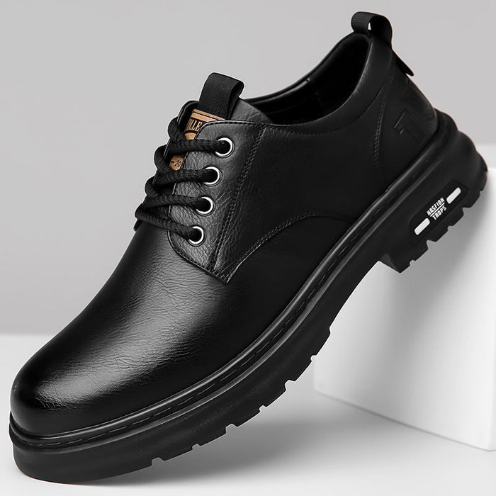 Derbies pour homme en cuir à lacets et à semelle épaisse