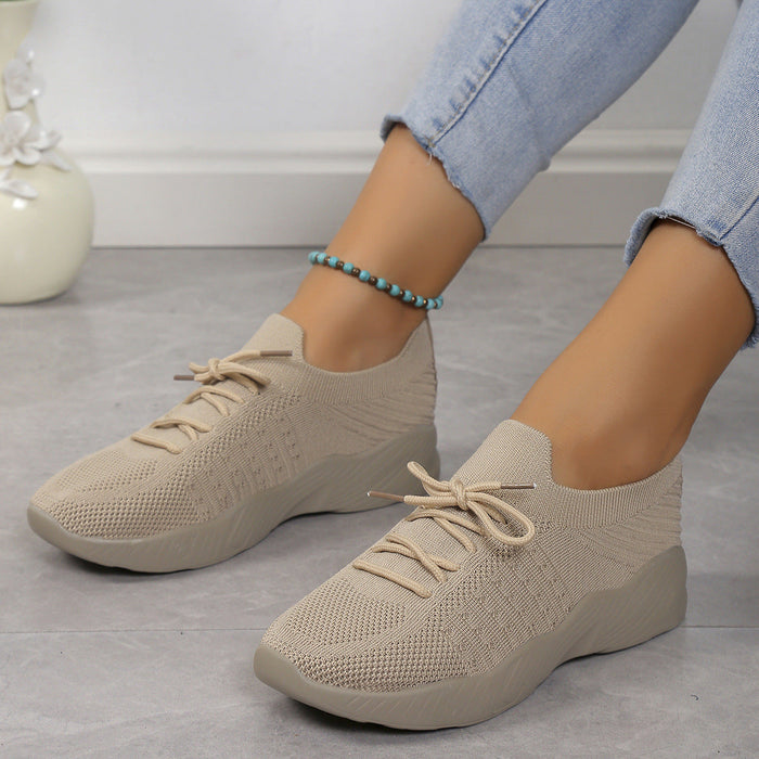 Sneaker da donna in maglia stile calzino, da infilare, con soletta in memory foam