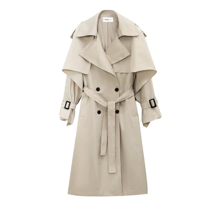 Oversized trenchcoat för damer med breda slag