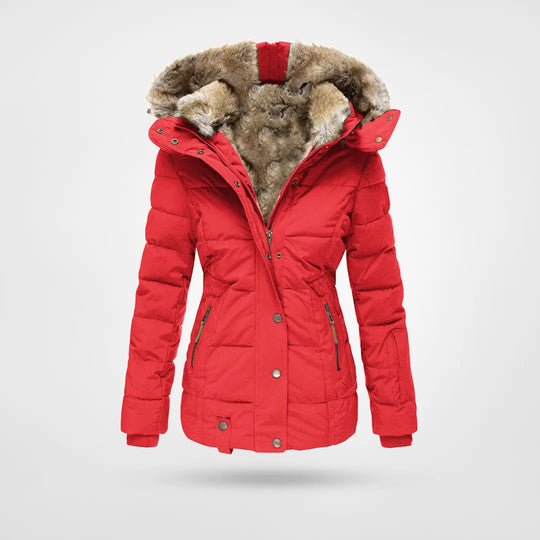 Water-Repellent Winter Jacket with Fleece Lining and Hood