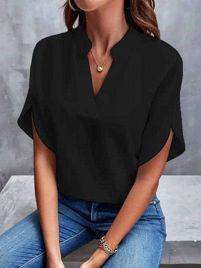 DELIA | BLUSA SUAVE Y ELEGANTE CON CUELLO DE PICO