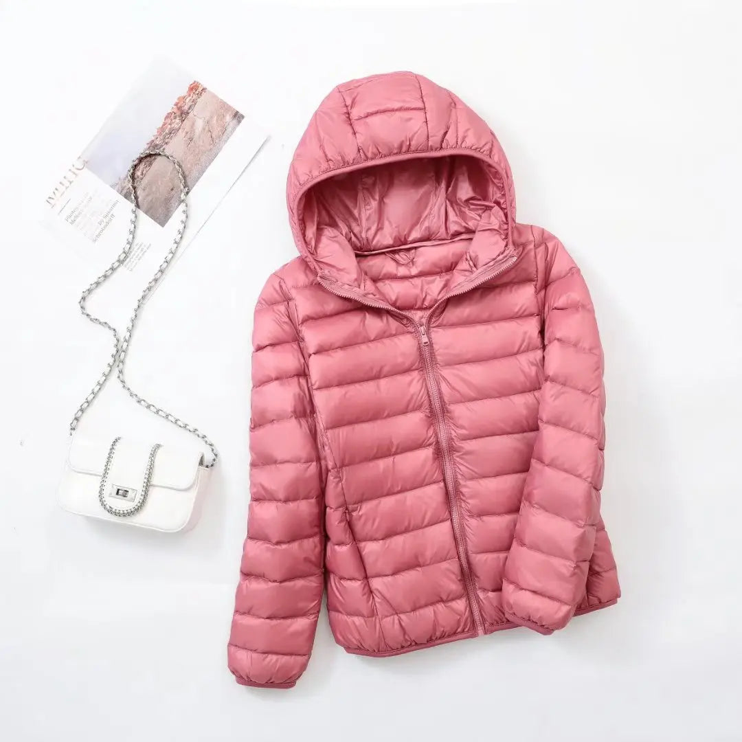 Women's Reversible Down Jacket with Fitted Silhouette