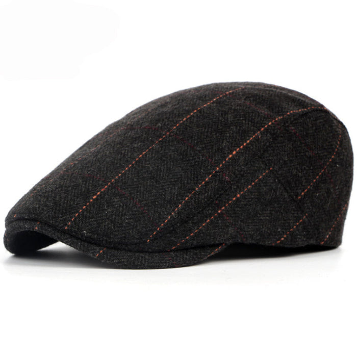 Edward | Perinteikäs raidallinen flat cap -tikkaus