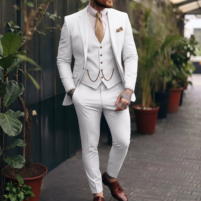 Traje informal de tres piezas de botonadura sencilla Tommy