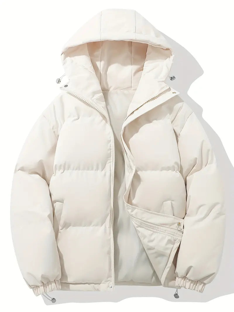 Women's Warm Hooded Winter Jacket with Classic Design
