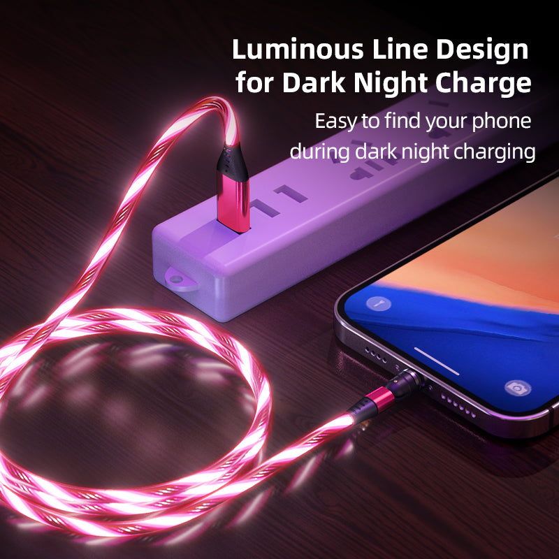 540 Degree Rotating LED Magnetic Charging Cable, 3A Fast Charge