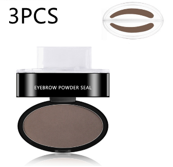Eyebrow Stamp Kit With Stencils And Waterproof Brow Powder