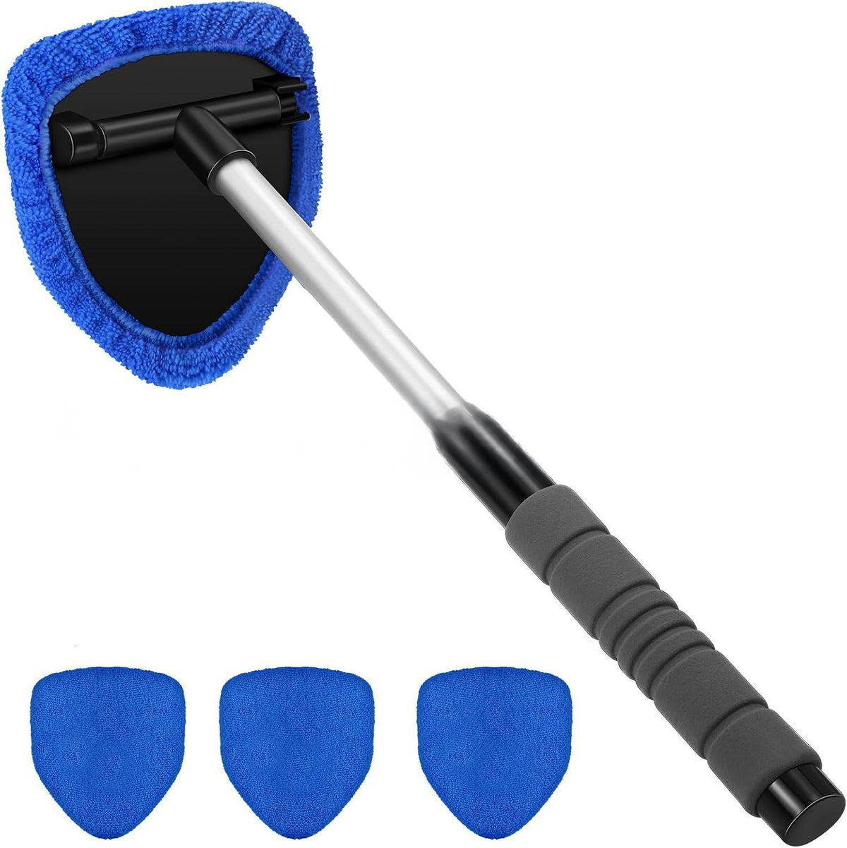 Extendable Telescopic Car Windscreen Cleaning Brush with Cloth Covers