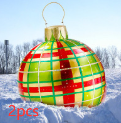 60cm Outdoor Inflatable Christmas Ornament Ball in PVC