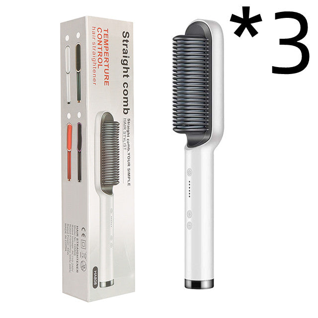 2 In 1 Hair Straightener Comb With Negative Ion And Curling