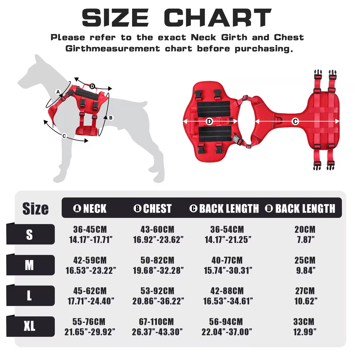 Adjustable No-Pull Dog Harness, Reflective Tactical Nylon