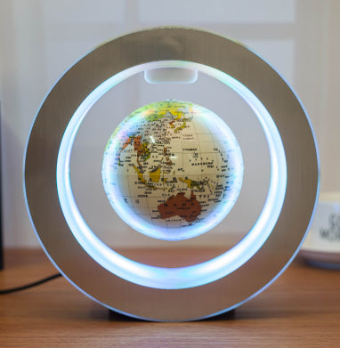 Levitating LED World Map Globe With Magnetic Floating Display