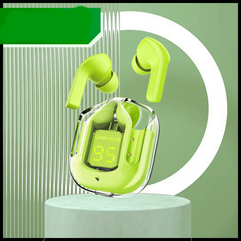 Mini Transparent Wireless Earbuds With LED Power Display