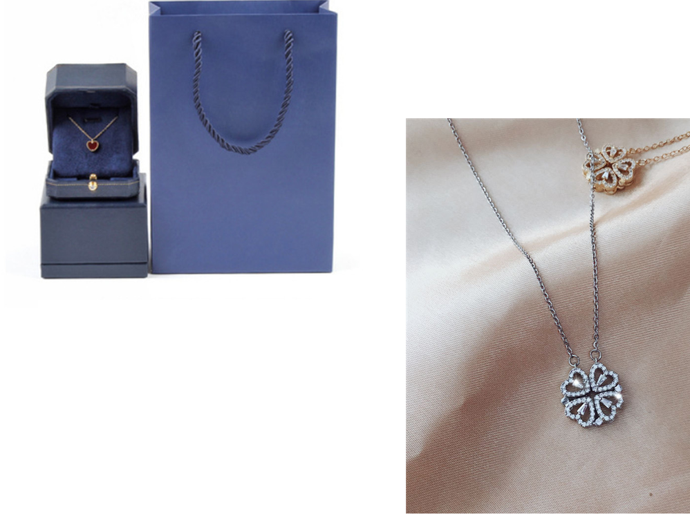 Detachable Four-Leaf Clover Necklace for Women, Multi-Wear Style