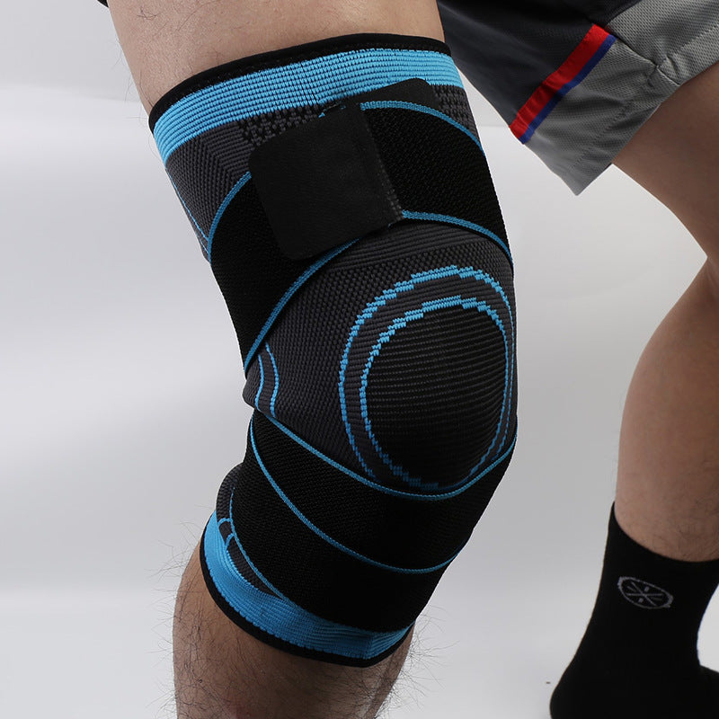 3D Weave Sports Knee Pad with Adhesive Support Strap