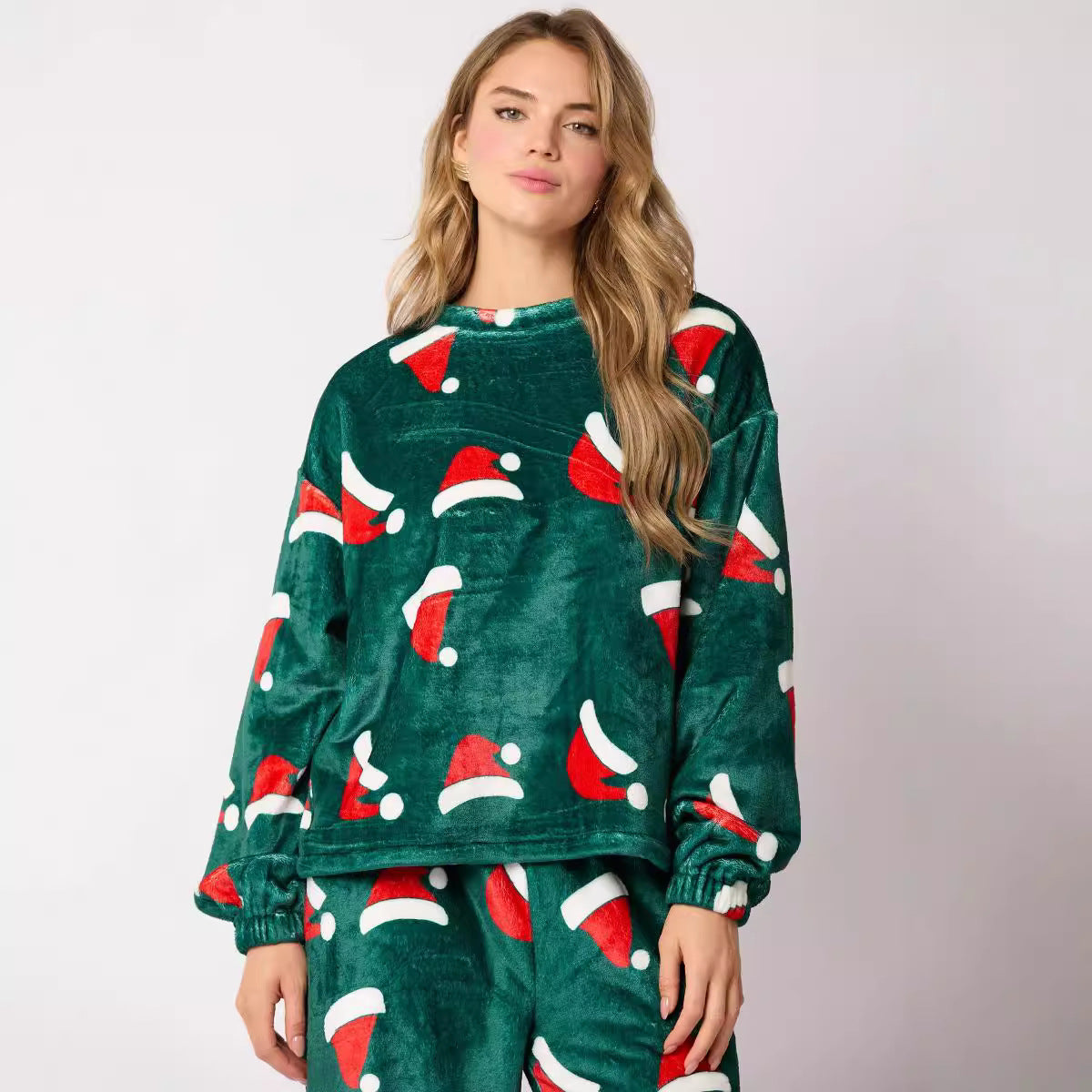 Women's Flannel Christmas Pajama Set 2 Piece Long Sleeve