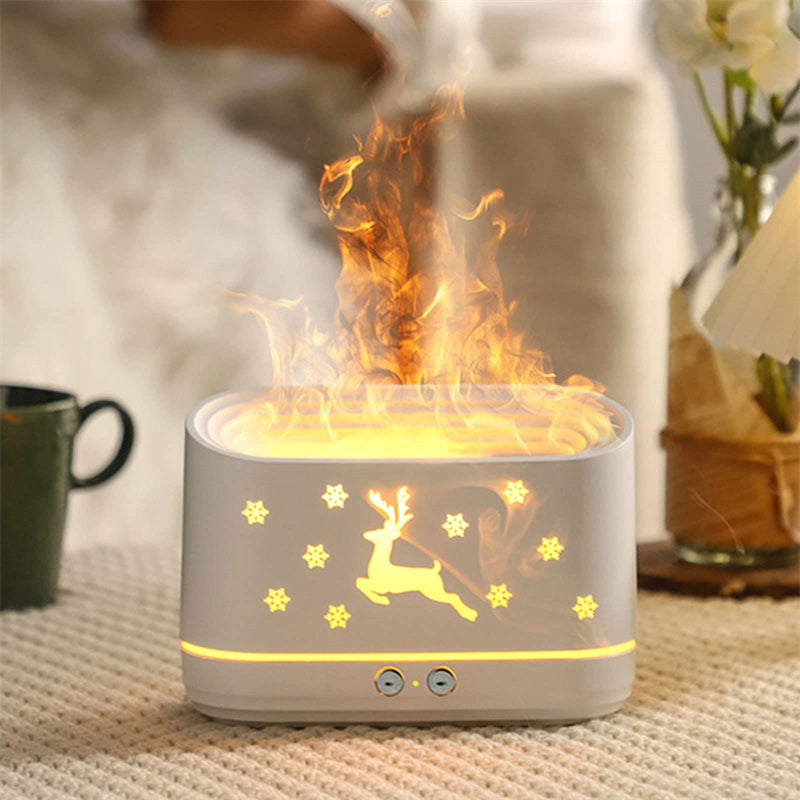 Elk Flame Effect Diffuser Lamp for Cosy Christmas Atmosphere