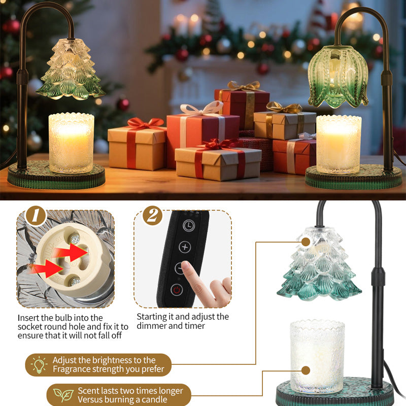 Candle Warmer Lamp With Timer and Dimmer, Adjustable Height