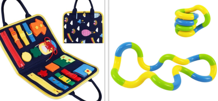 Felt Busy Book for Toddlers, Dressing and Buttoning Learning Board