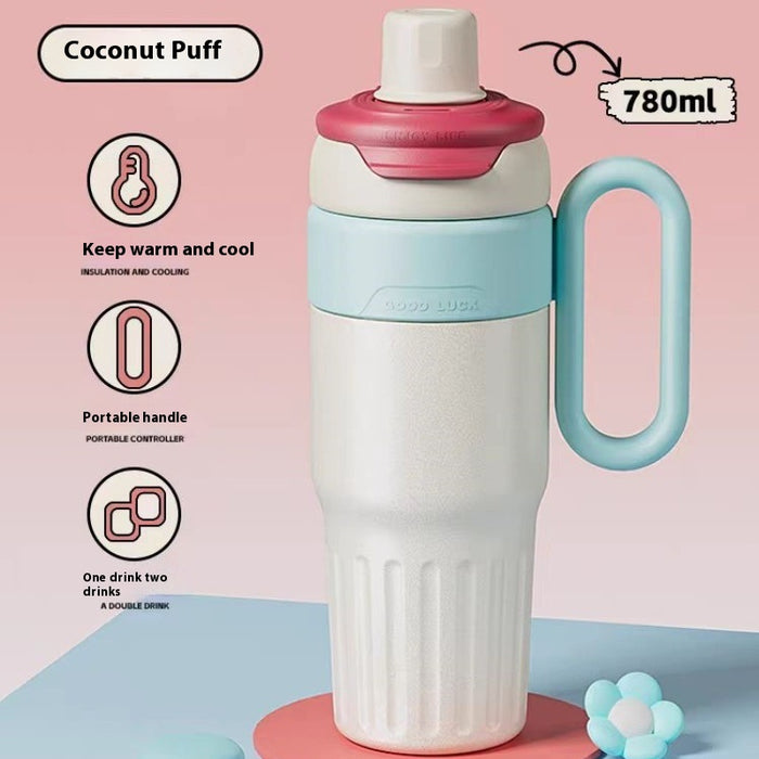 780ml Gradient Insulated Tumbler With Lid, Stainless Steel