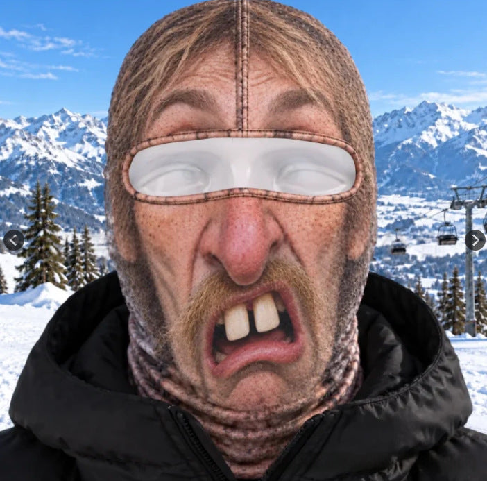 Realistic Winter Balaclava Face Mask, Windproof Fun Costume