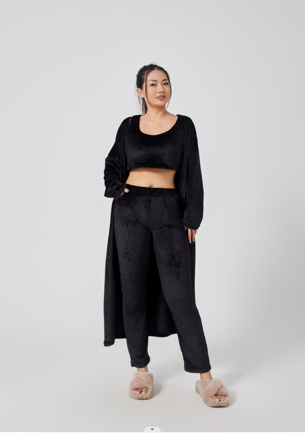 Cozy 3-Piece Women's Pajama Lounge Set, Soft and Fluffy
