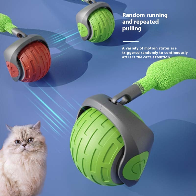 Interactive Electric Rolling Ball Cat Toy, USB Rechargeable