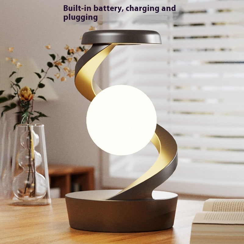 Rotating Moon Desk Lamp With Wireless Phone Charging And Touch